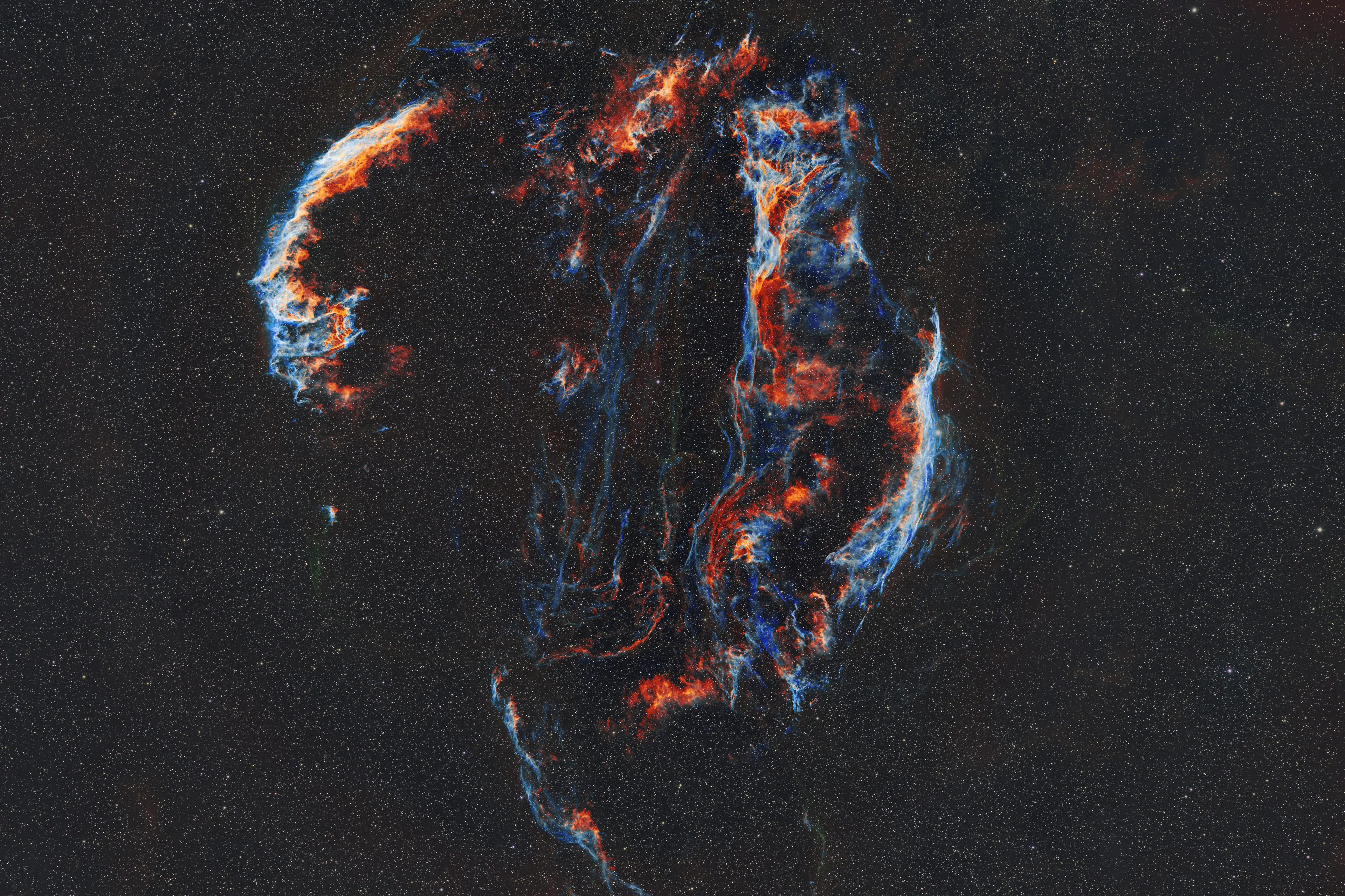 The Veil Nebula in the Cygnus Loop in SHO palette