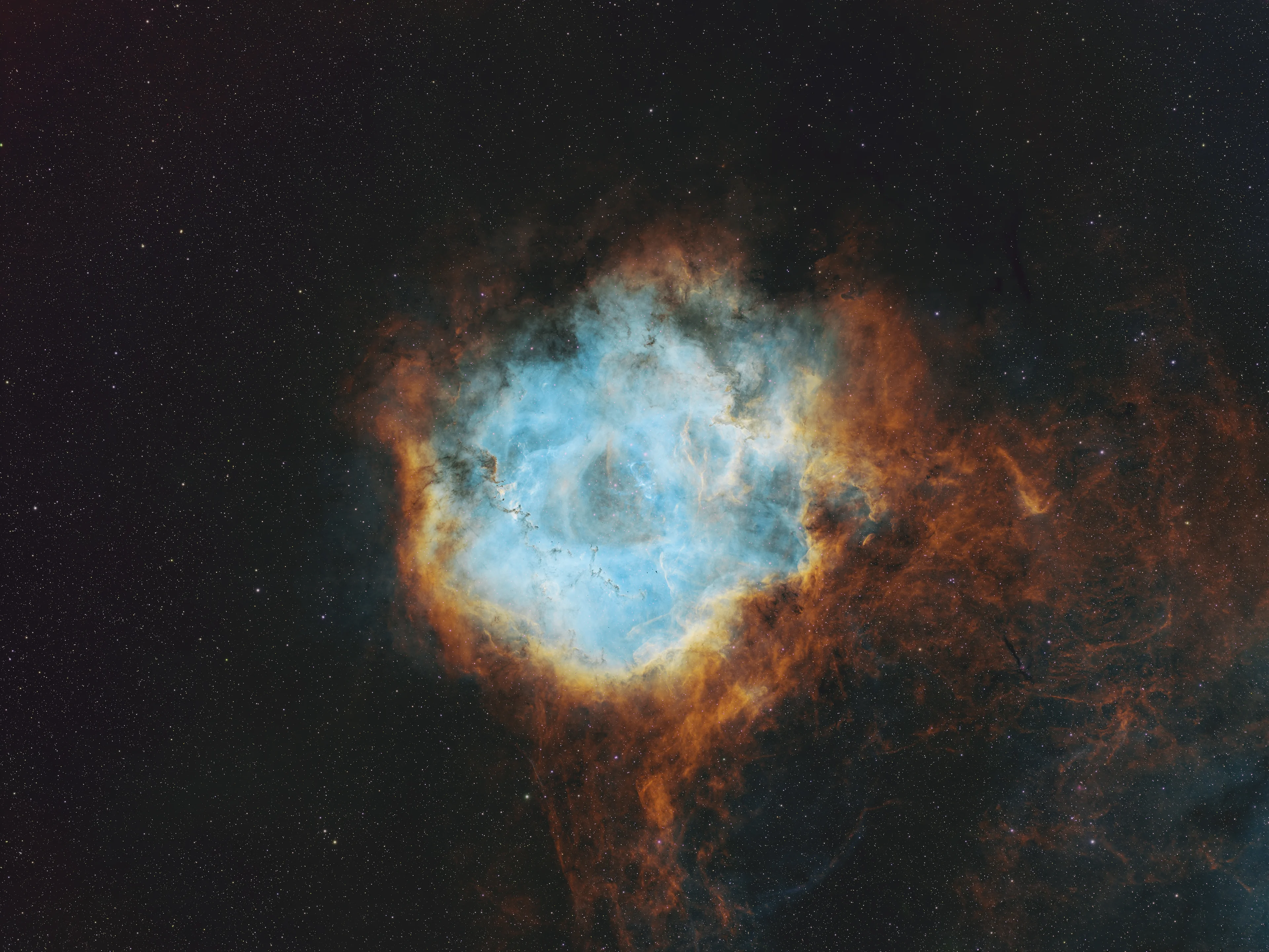 The Rosette Nebula in Monoceros in SHO palette